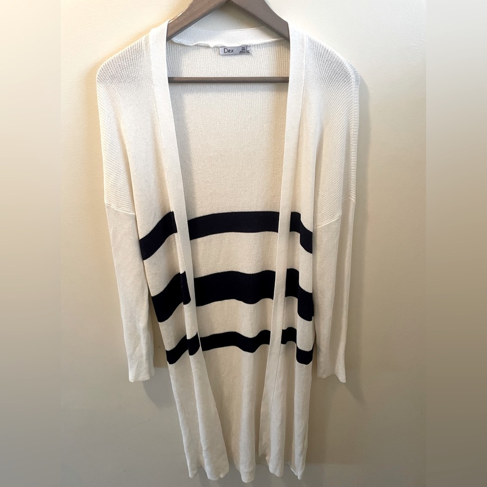 Dex Striped Long Cardigan size small